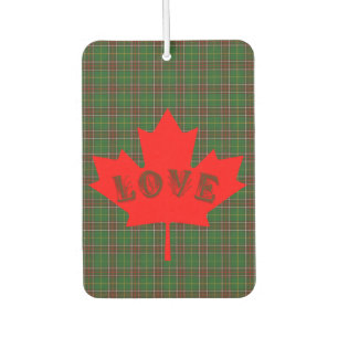 Car Air freshener love Canada Newfoundland Tartan
