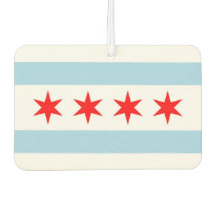 Car Air Fresheners with Flag of Chicago, USA
