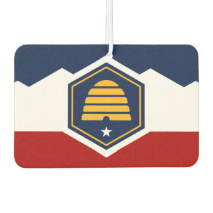 Car Air Fresheners with Flag of Utah, USA