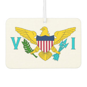 Car Air Fresheners with Flag of Virgin Islands