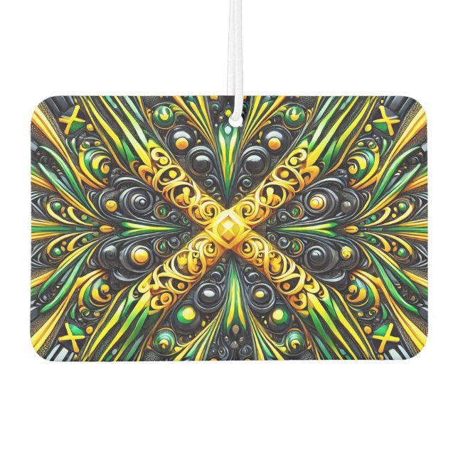 Car Air Fresheners with Jamaican Colours Design (Front)