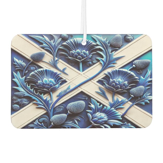 Car Air Fresheners with Scottish Thistles Design (Front)
