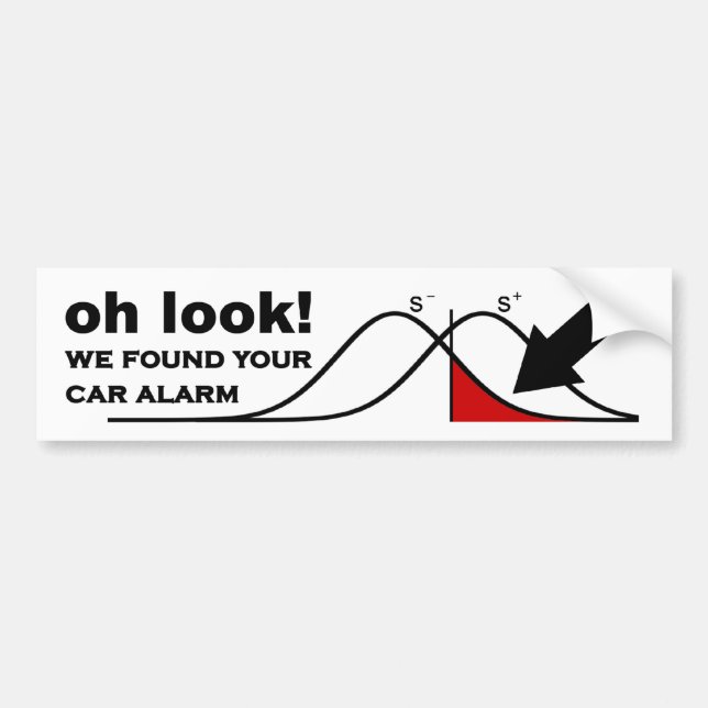 Car Alarm Bumper Sticker (Front)