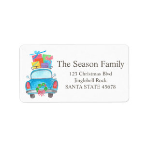Car and Christmas gifts Label