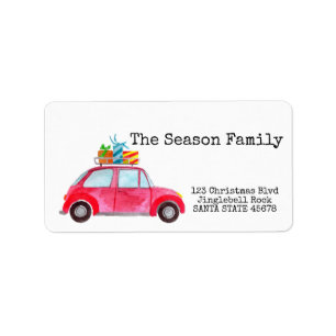 Car and Christmas gifts Label