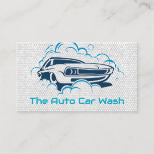 Car and Soap Bubbles   Auto Wash  Business Card