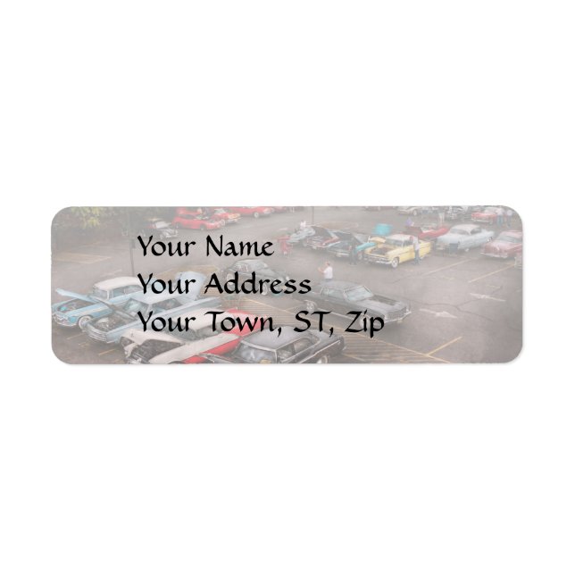 Car - Antique car show Return Address Label (Front)
