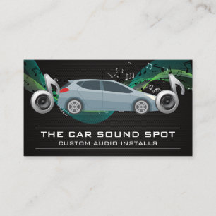 Car Audio Musical Notes Business Card