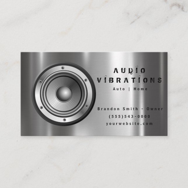 Car Audio Stereo Installation Business Card (Front)