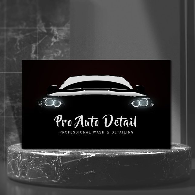 Car Auto Detail Cleaning Wash Service Business Card (Creator Uploaded)