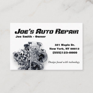 Car Auto Mechanic Repair Motor Service Business Card
