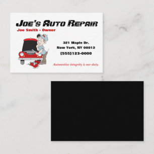 Car Auto Mechanic Repair Motor Service Business Card