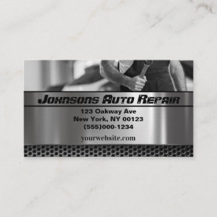Car Auto Mechanic Repair Service Business Card