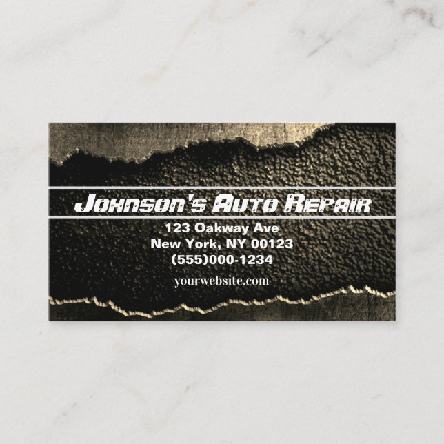 Car Auto Mechanic Repair Service Business Card (Front)