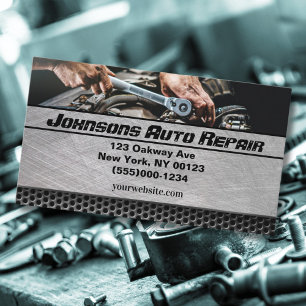 Car Auto Mechanic Repair Service Business Card