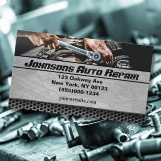 Car Auto Mechanic Repair Service Business Card
