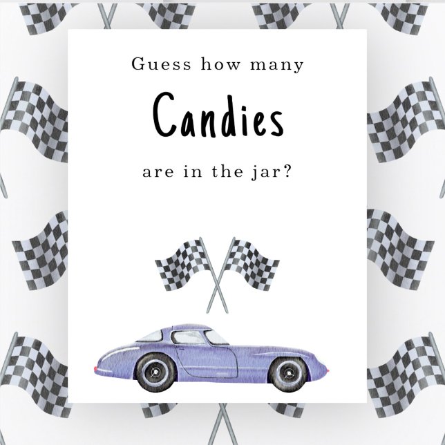 Car baby shower Guess how many candies game Poster (Creator Uploaded)
