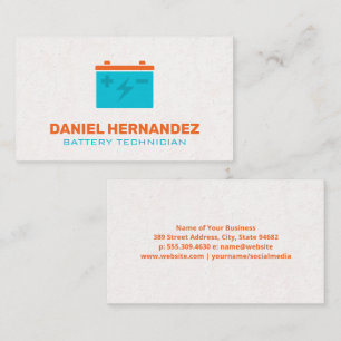 Car Battery   Auto Service Business Card