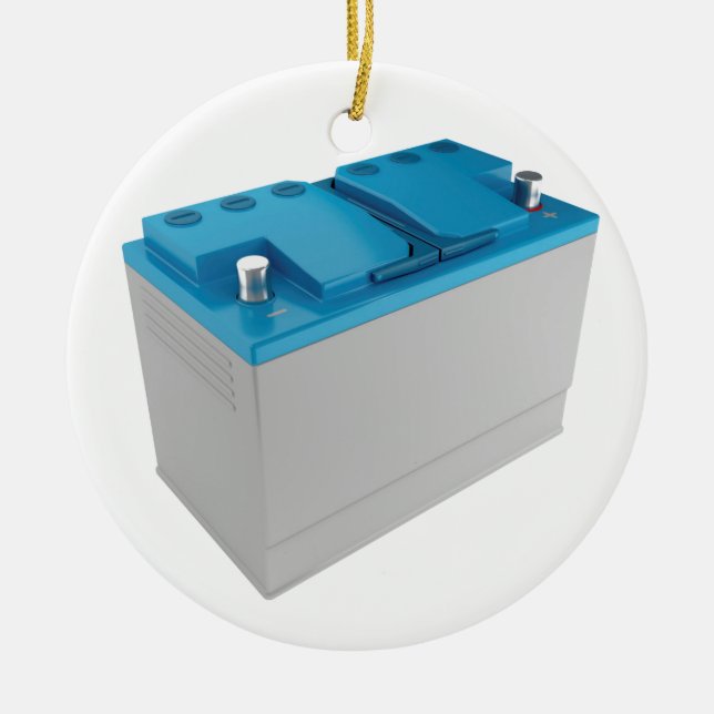 Car battery ceramic tree decoration (Front)