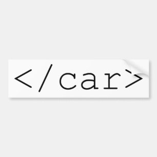 [/car] (Black on White) Bumper Sticker