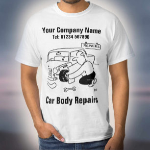 Car Body Repairs - With Name & Contact Details T-Shirt