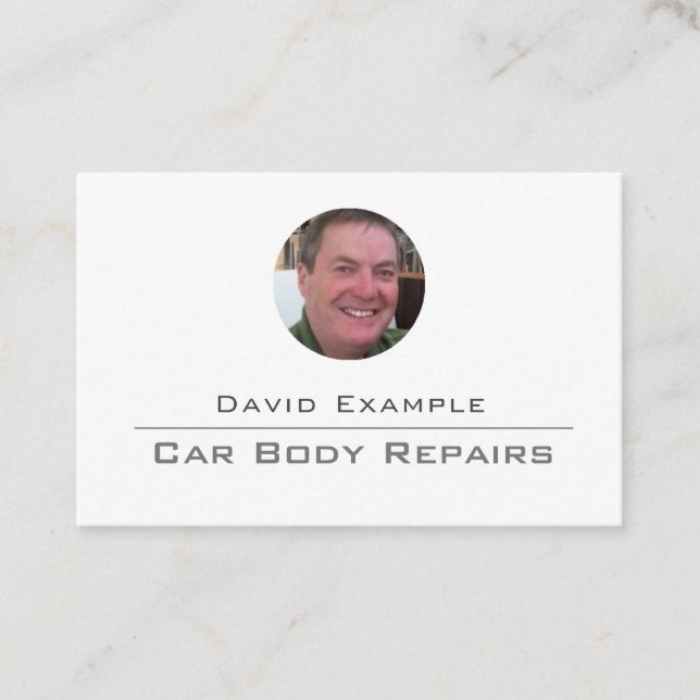 Car Body Repairs with Photo of Holder Business Card (Front)