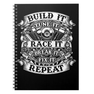 Car Building Mechanic Apparel Notebook