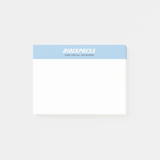 Car Business Blue Post-it Notes (Front)