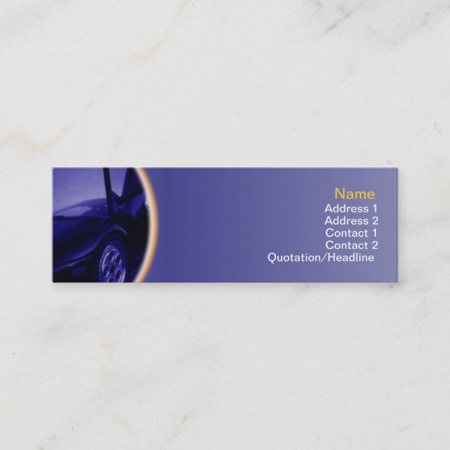 Car  Business Card (Front)