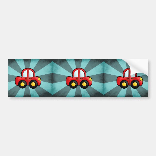 Car cartoon bumper sticker (Front)