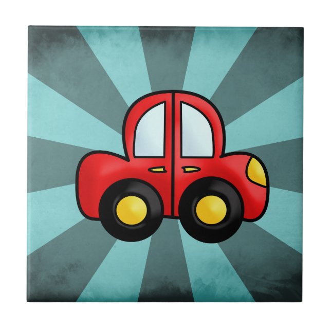 Car cartoon ceramic tile (Front)