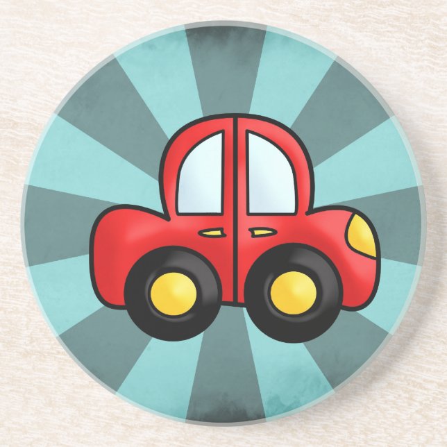 Car cartoon coaster (Front)