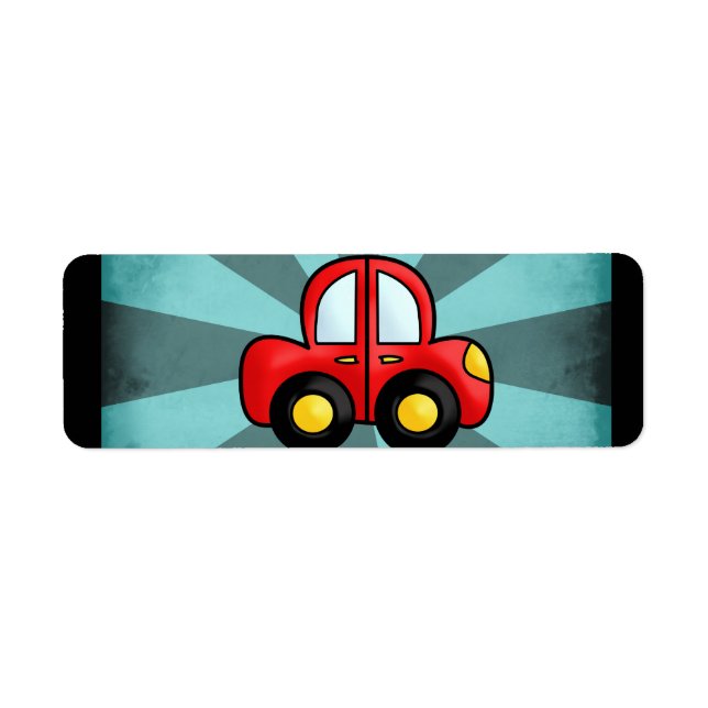 Car cartoon return address label (Front)