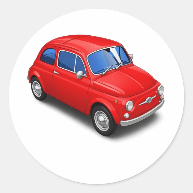 Car Classic Round Sticker (Front)