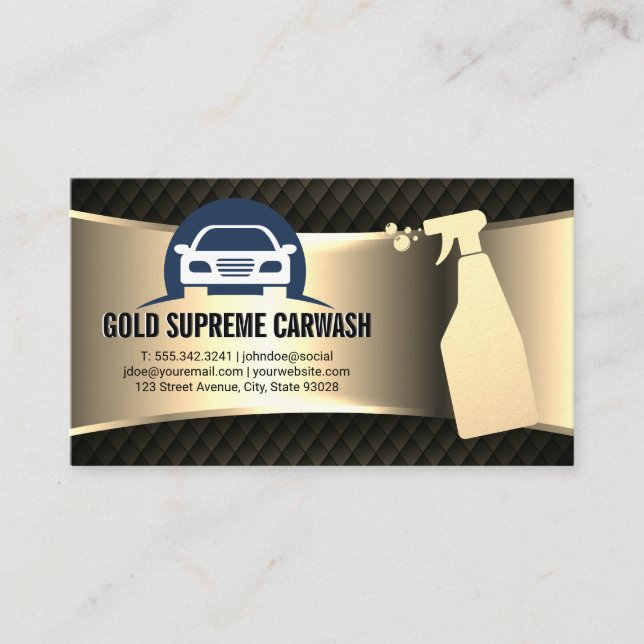 Car Cleaning | Auto Services Business Card (Front)