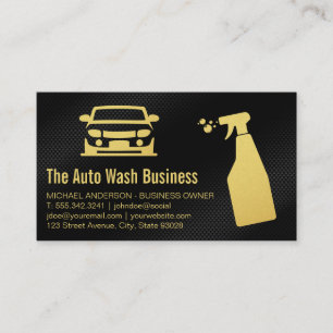 Car Cleaning Business   Carbon Fibre Texture Card