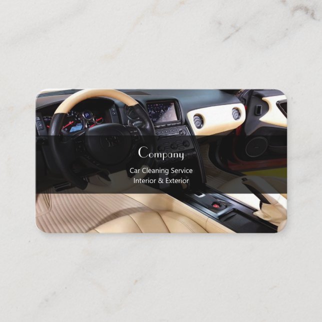 Car Cleaning Service Business Card (Front)