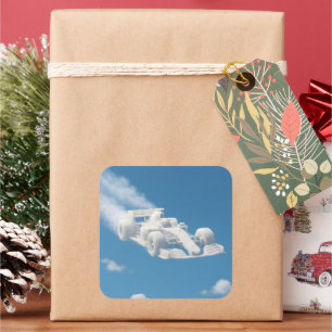 Car cloud square sticker description