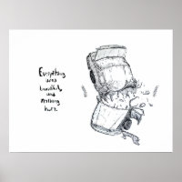 Car crash illustration with Kurt Vonnegut quote