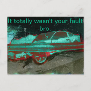 Car Crash Post-Card Postcard