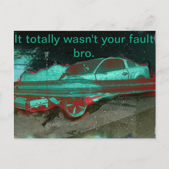 Car Crash Post-Card Postcard (Front)