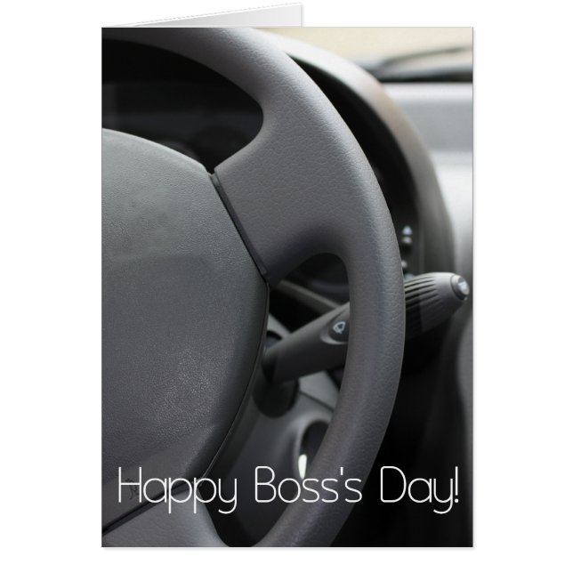 Car Dashboard Boss's Day Card (Front)