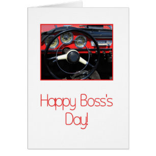 Car Dashboard Boss's Day Card