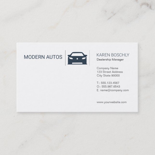 Car Dealership | Auto Maintenance Business Card (Front)