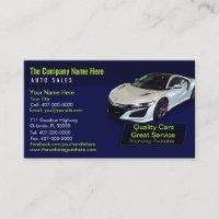 Car Dealership-Auto Sales Associate Business Card