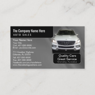 Car Dealership-Auto Sales Associate Business Card