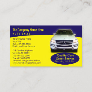 Car Dealership-Auto Sales Associate Business Card