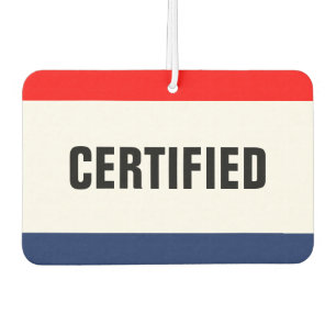 Car Dealership Certified Promotion Customisable Air Freshener