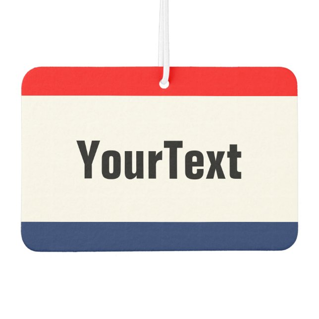 Car Dealership Promo Signage Personalise it Car Air Freshener (Front)