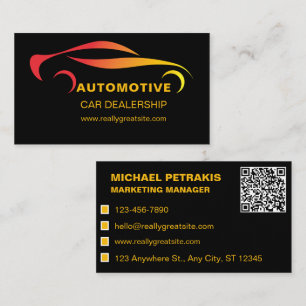 Car Dealership QR Code Business Card